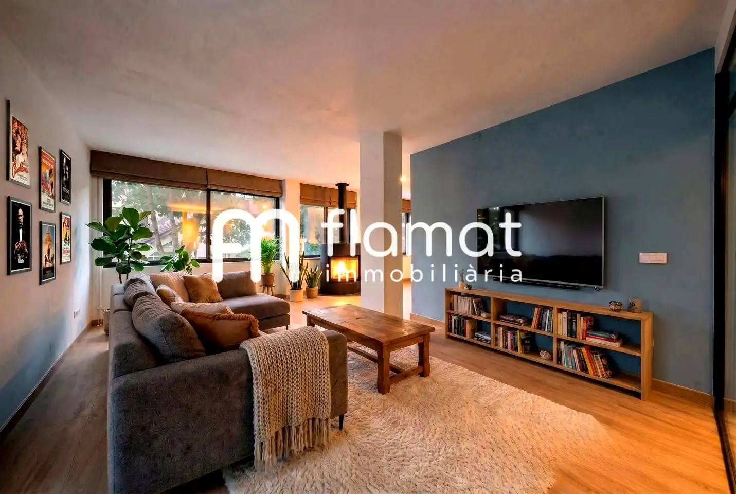 Wohnzimmer von Wohnung zum Verkauf in Barcelona mit Klimaanlage