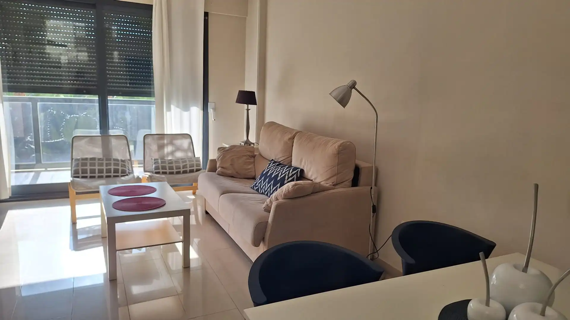 Sala d'estar de Pis de lloguer en Alicante / Alacant amb Aire condicionat, Calefacció i Terrassa