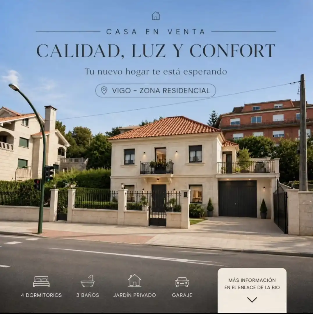 Vista exterior de Casa o xalet en venda en Vigo  amb Jardí privat, Terrassa i Balcó