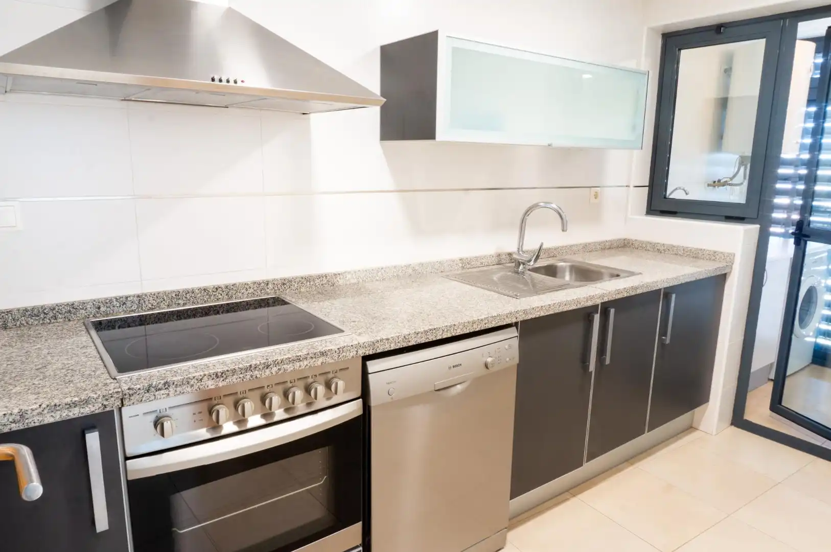 Kitchen of Apartments for rent in Benidorm  with Air Conditioner, Private garden and Terrace