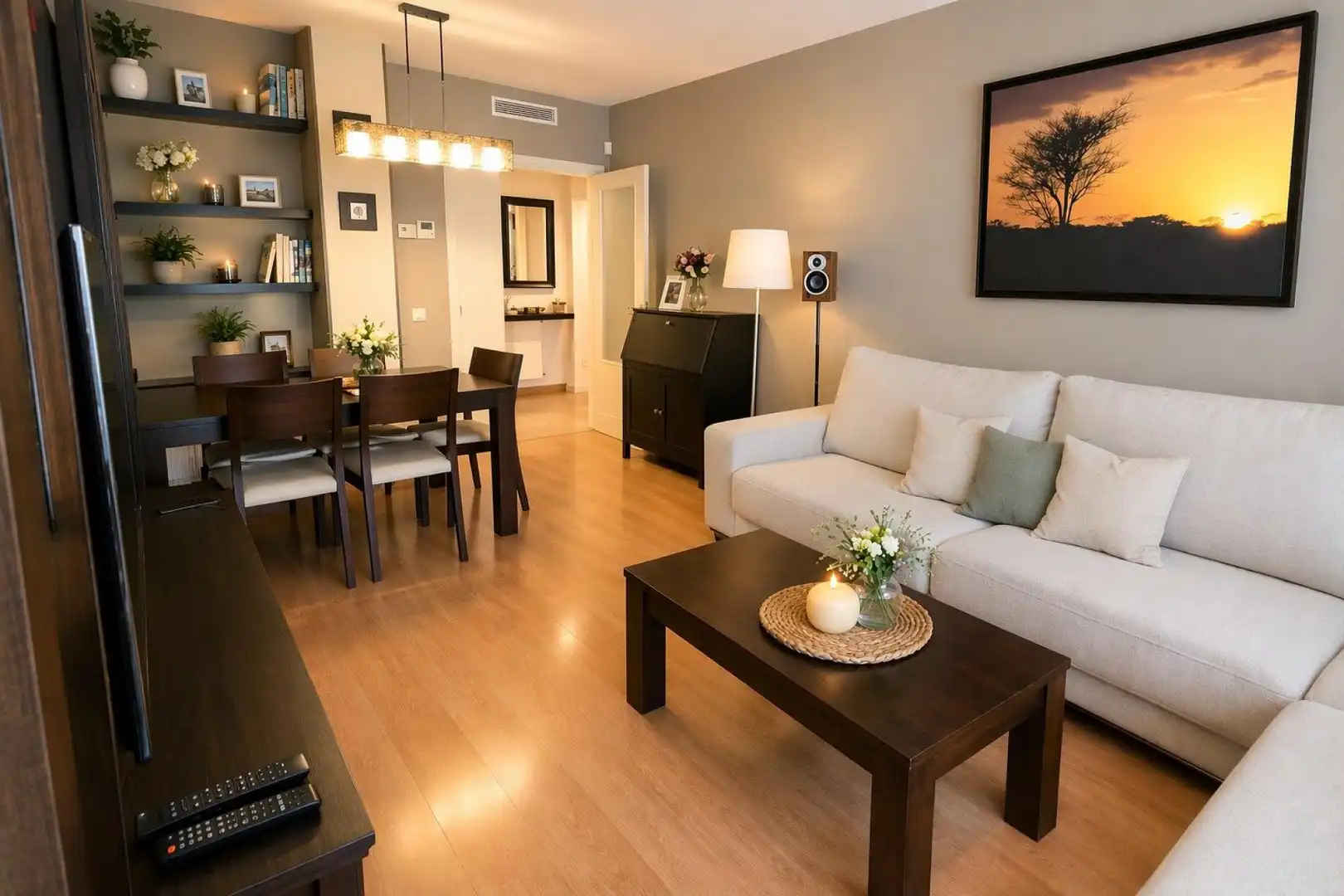 Sala de estar de Piso en venta en Las Rozas de Madrid con Calefacción, Terraza y Piscina comunitaria
