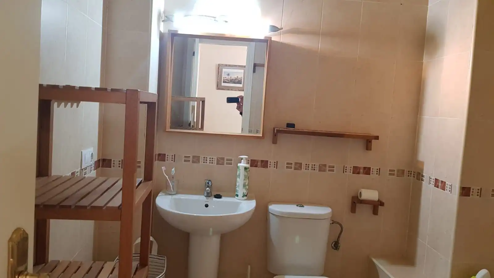 Bathroom of Apartments for rent in Málaga  with Air Conditioner, Furnished and Washing machine