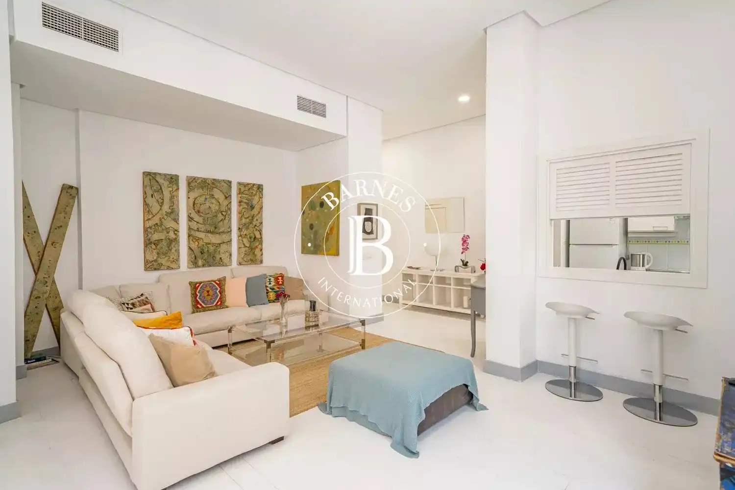 Sala de estar de Piso de alquiler en Madrid con Aire acondicionado, Calefacción y Amueblado
