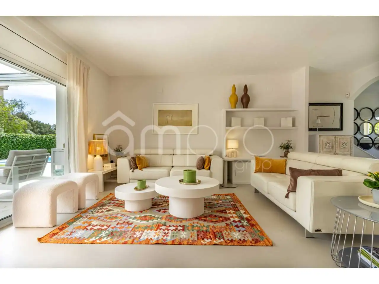 Living room of Houses for sale in Sant Pere de Ribes  with Air Conditioner, Private garden and Terrace