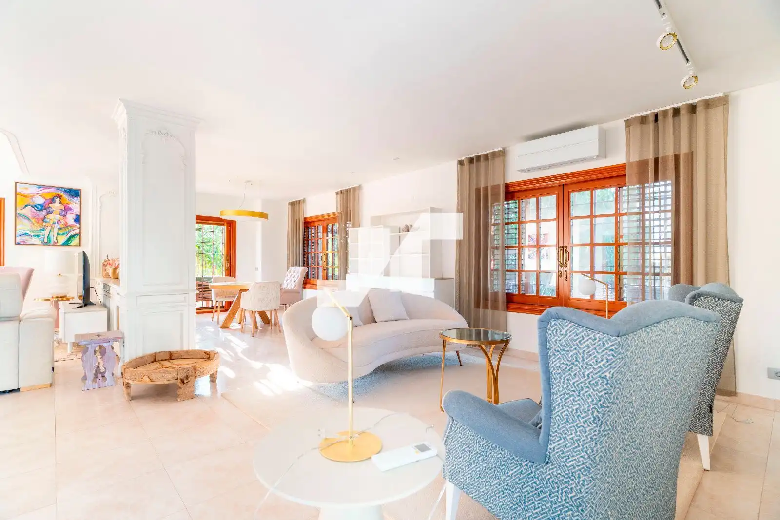 Sala d'estar de Casa o xalet en venda en Benicasim / Benicàssim amb Aire condicionat, Calefacció i Jardí privat