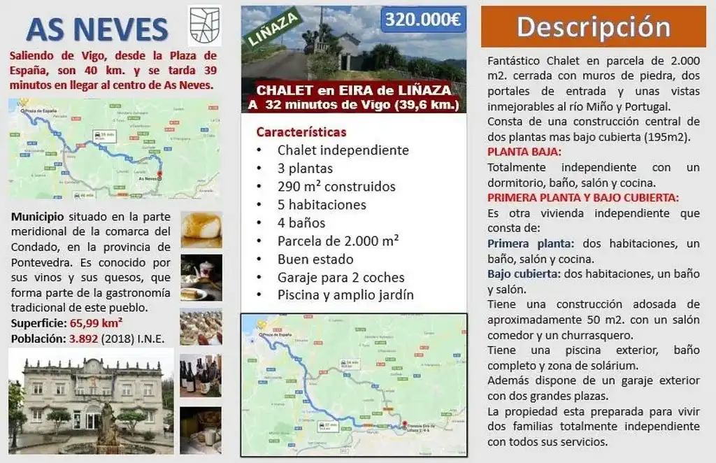 Casa o xalet en venda en As Neves   amb Calefacció, Jardí privat i Parquet