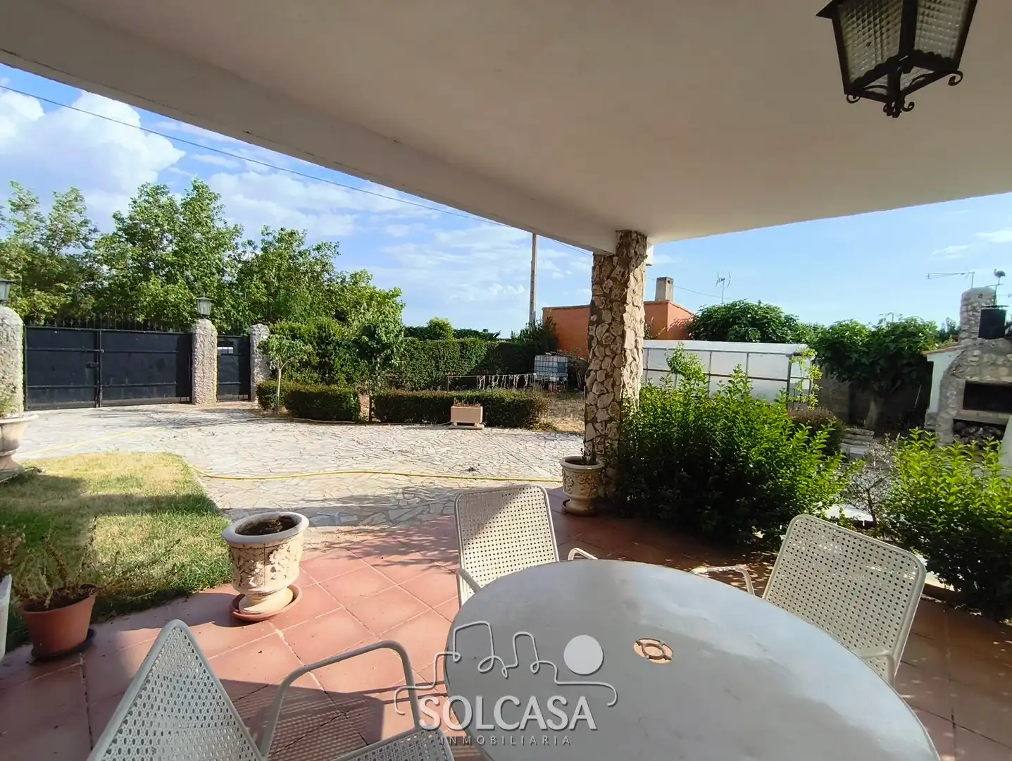 Terrasse von Country house zum Verkauf in Trigueros del Valle mit Heizung, Privatgarten und Schwimmbad