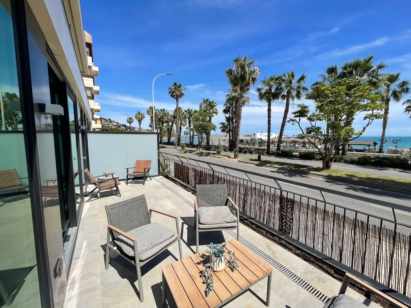 Terraza de Apartamento de alquiler en Málaga con Aire acondicionado, Lavadora y Microondas