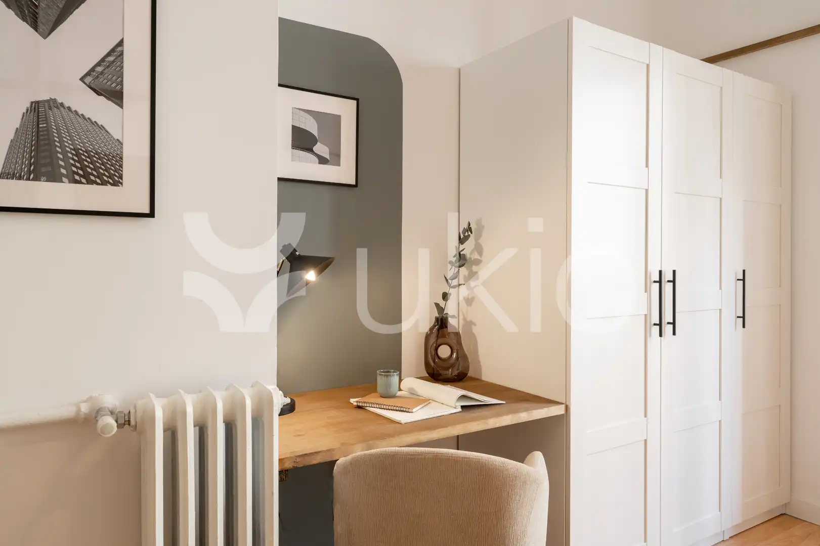 Habitación de Apartamento de alquiler en Madrid con Aire acondicionado, Calefacción y Amueblado