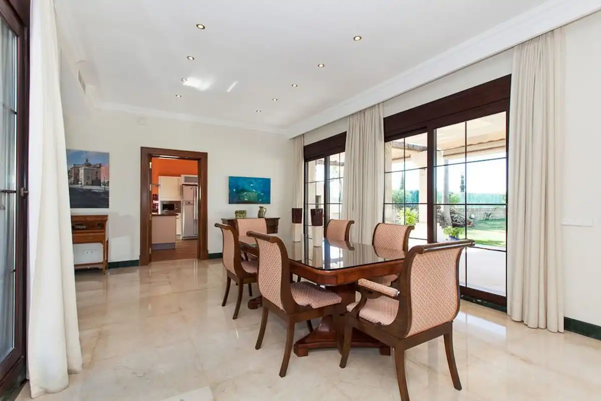 Dining room of Houses for rent in Mijas  with Air Conditioner, Private garden and Terrace