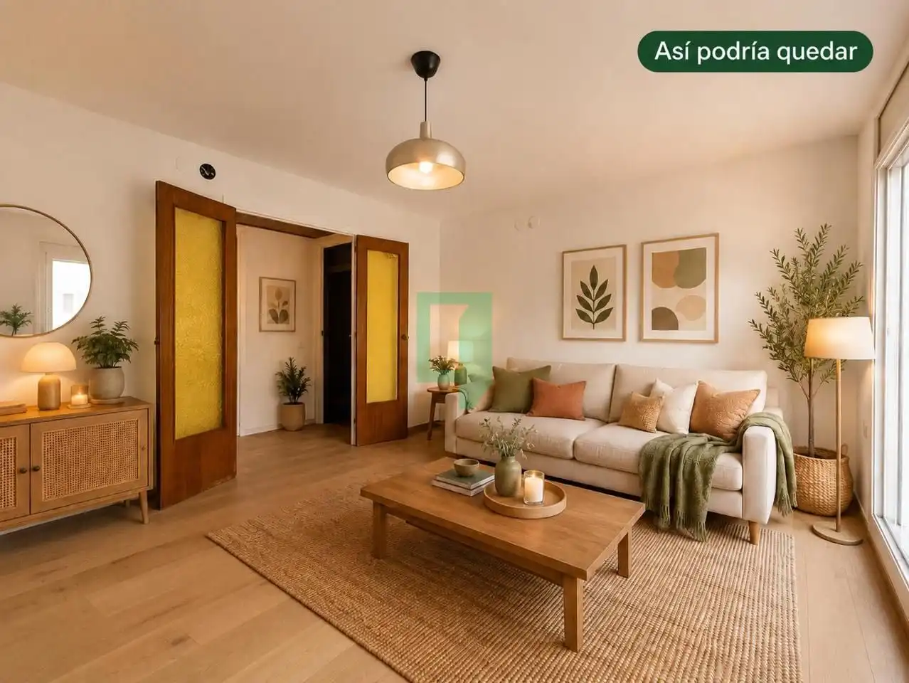 Sala d'estar de Àtic en venda en Badalona amb Aire condicionat i Terrassa