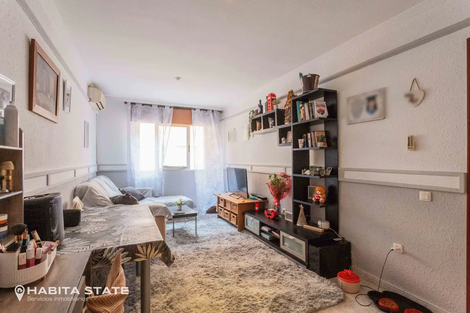Sala de estar de Piso en venta en Roquetas de Mar con Aire acondicionado, Trastero y Amueblado