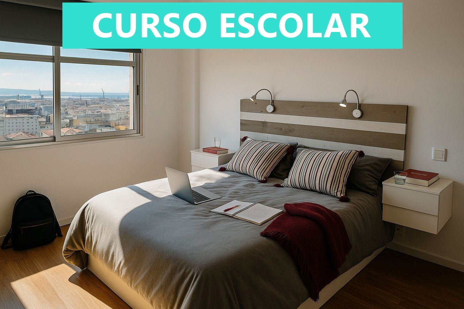 Bedroom of Flat to rent in Santander  with Heating, Furnished and Oven