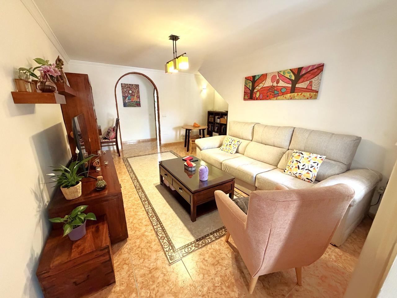 Living room of Planta baja for sale in Málaga Capital  with Terrace and Furnished