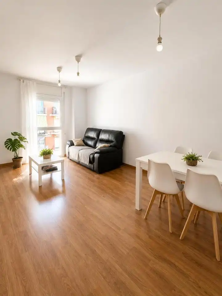 Sala d'estar de Àtic en venda en Badalona amb Aire condicionat i Terrassa