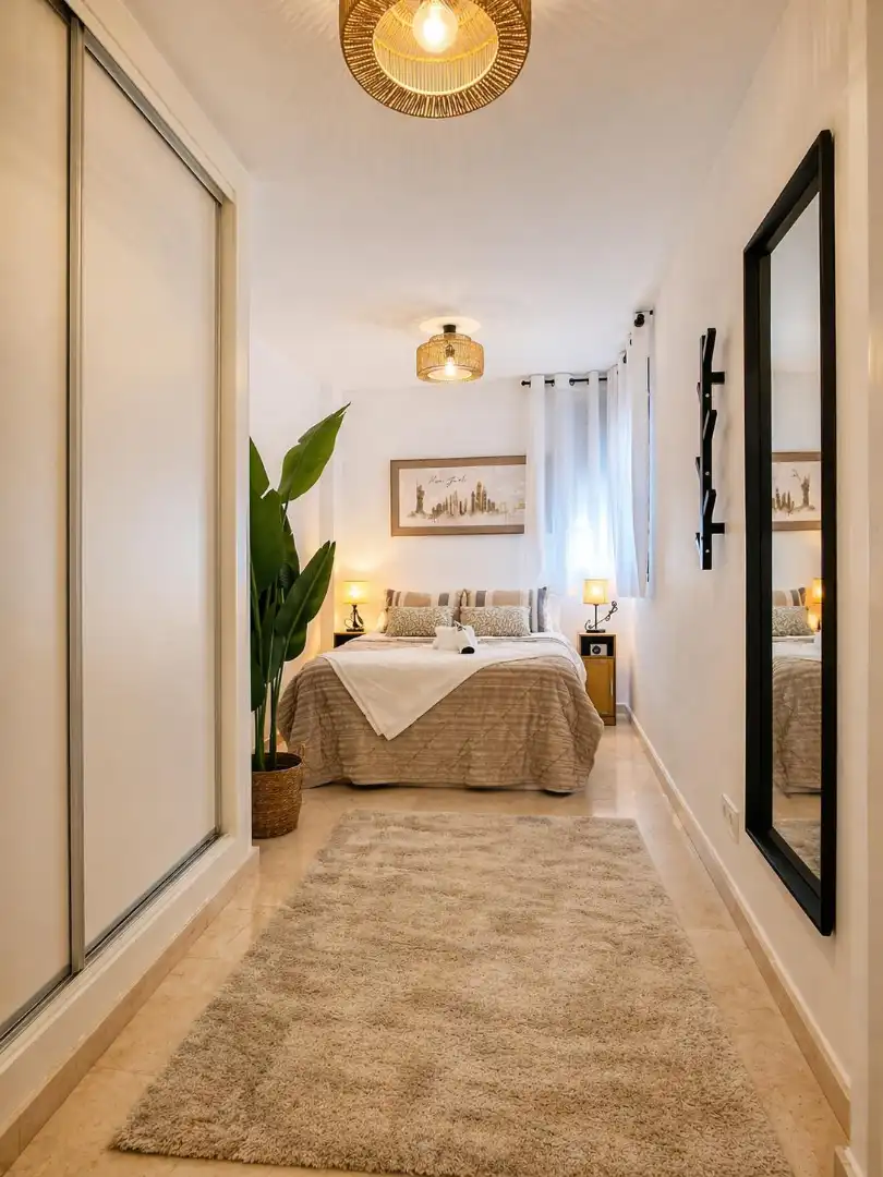 Schlafzimmer von Dachboden zum Verkauf in Benalmádena mit Klimaanlage, Heizung und Terrasse