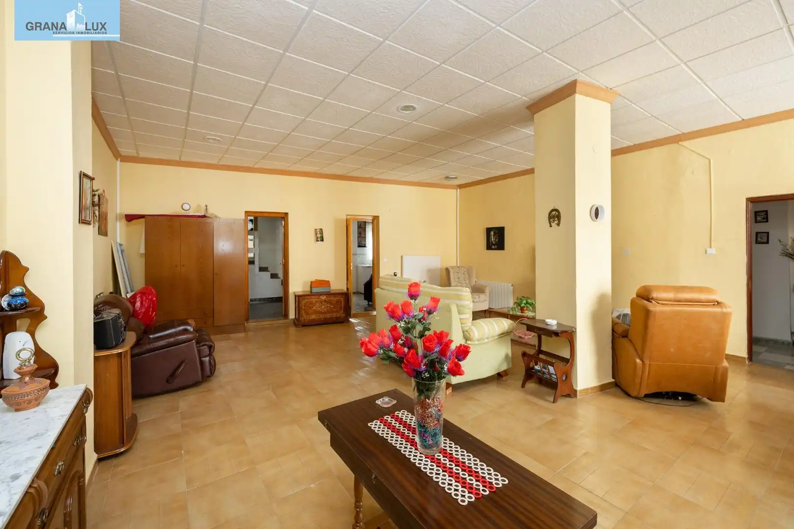 Sala d'estar de Casa adosada en venda en Moraleda de Zafayona amb Aire condicionat, Calefacció i Terrassa