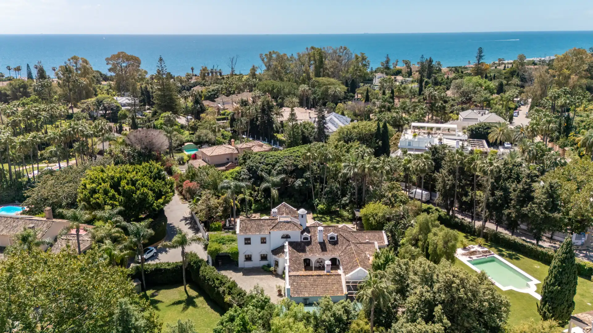 Außenansicht von Haus oder Chalet zur Miete in Marbella mit Klimaanlage, Privatgarten und Terrasse