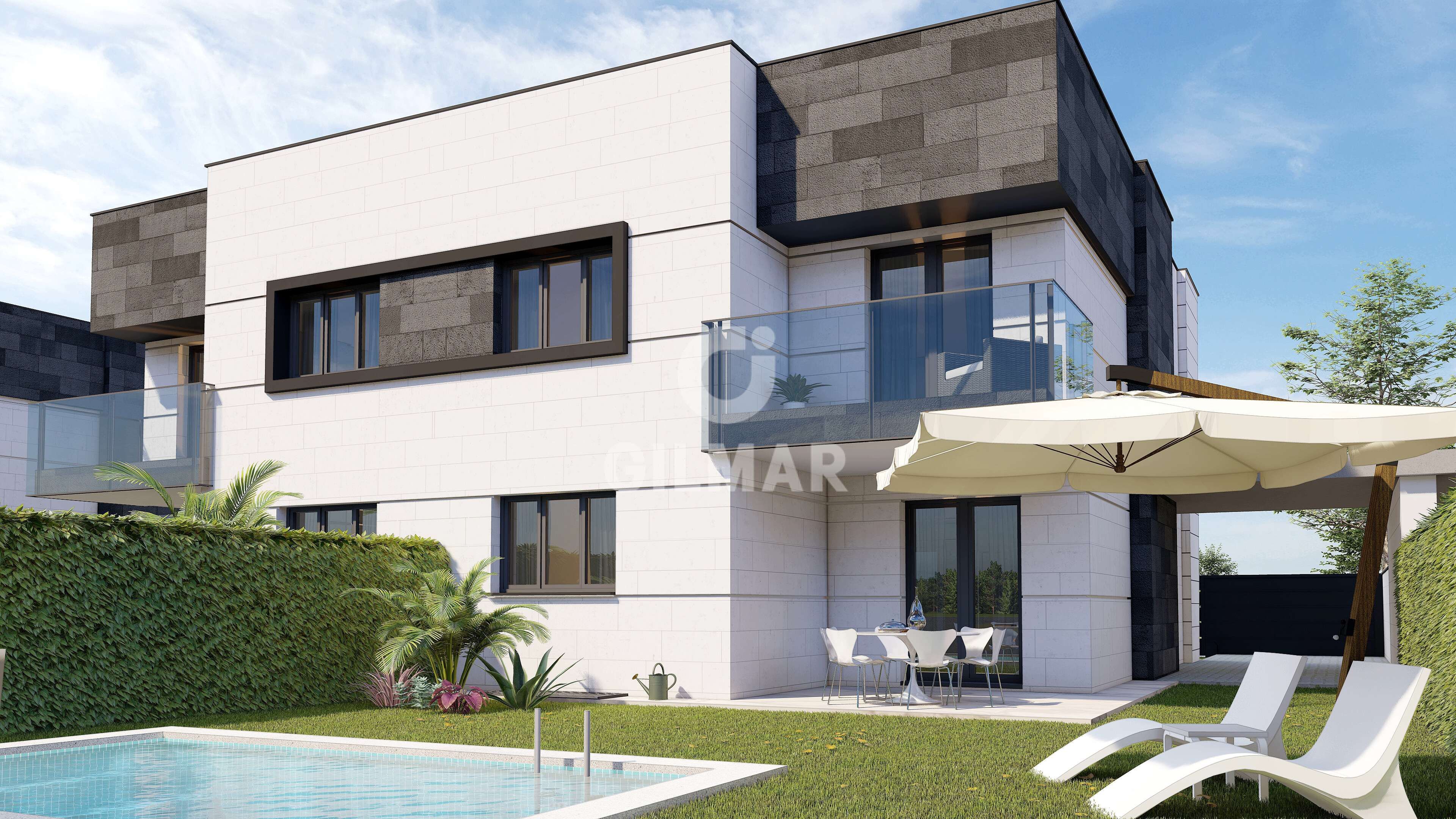 Exterior view of Single-family semi-detached for sale in Boadilla del Monte  with Heating and Private garden