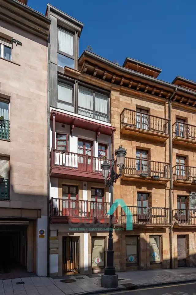 Vista exterior de Pis en venda en Oviedo  amb Calefacció, Parquet i Moblat