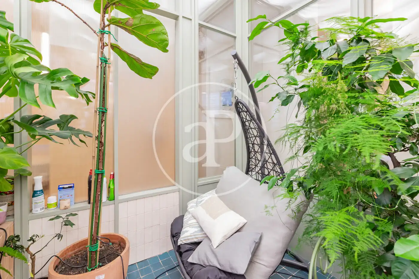 Terrasse von Wohnung zur Miete in Madrid mit Klimaanlage, Heizung und Privatgarten