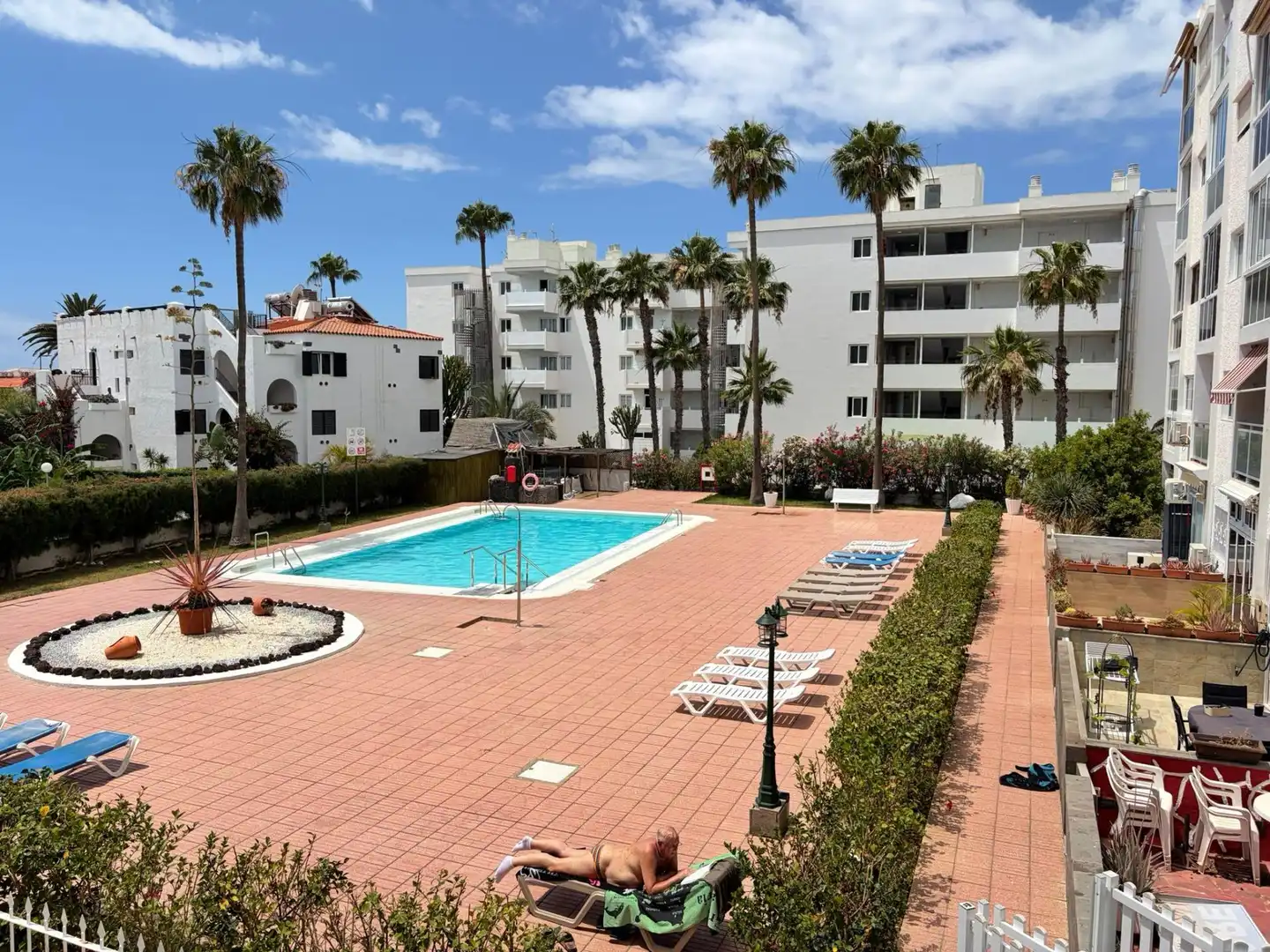 Swimming pool of Apartments for rent in San Bartolomé de Tirajana  with Air Conditioner, Private garden and Furnished