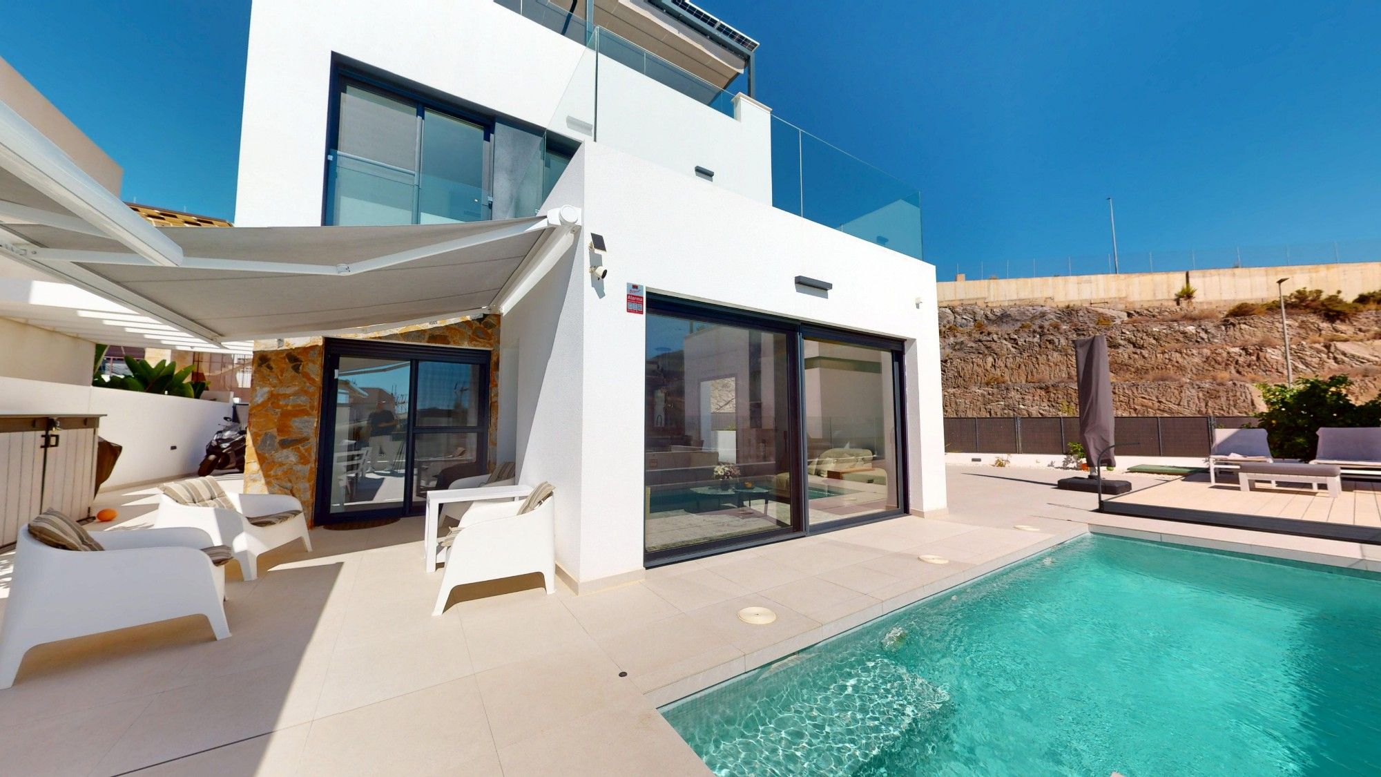 Piscina de Casa o xalet en venda en Águilas amb Aire condicionat, Jardí privat i Terrassa