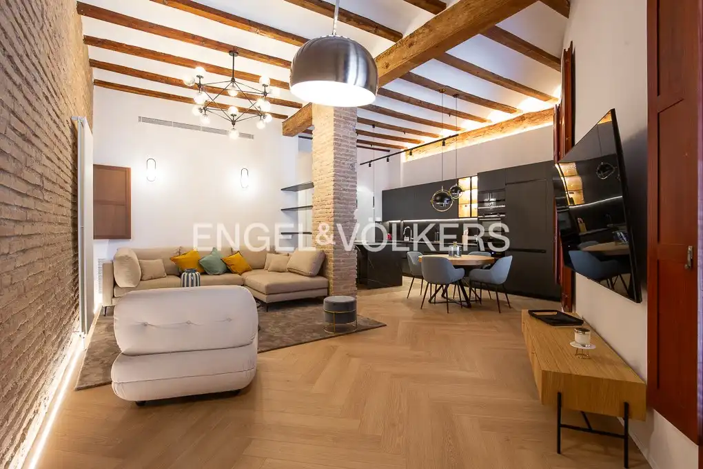 Sala d'estar de Pis de lloguer en Valencia amb Aire condicionat, Calefacció i Parquet