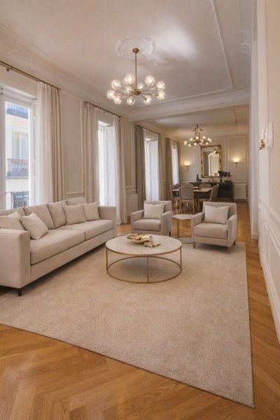Living room of Flat for sale in  Madrid Capital  with Air Conditioner, Heating and Parquet flooring