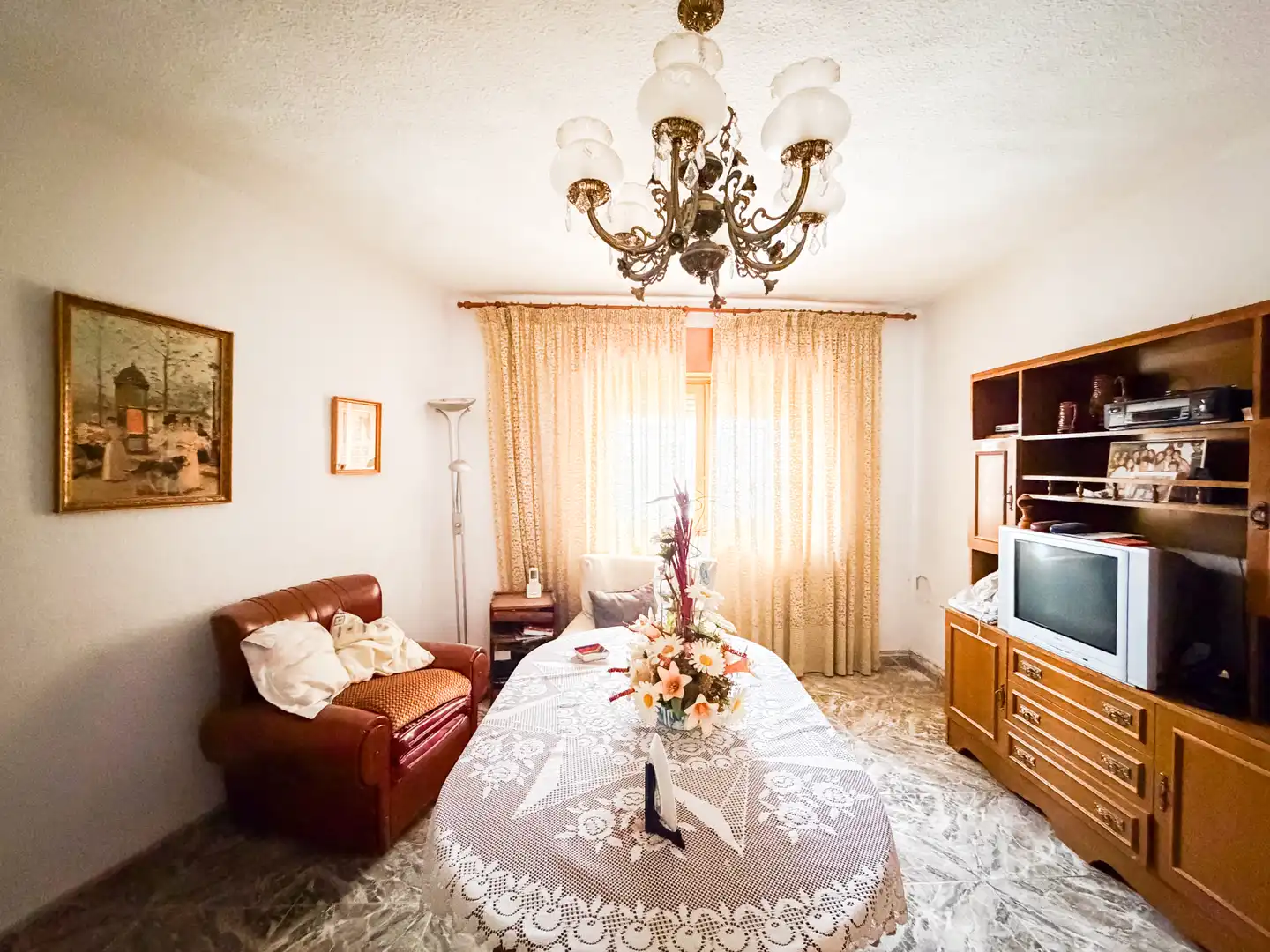 Living room of Houses for sale in Baza  with Terrace, Furnished and Balcony
