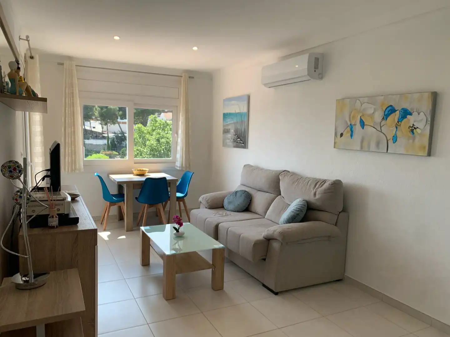Sala de estar de Piso en venta en Roses con Aire acondicionado, Calefacción y Terraza