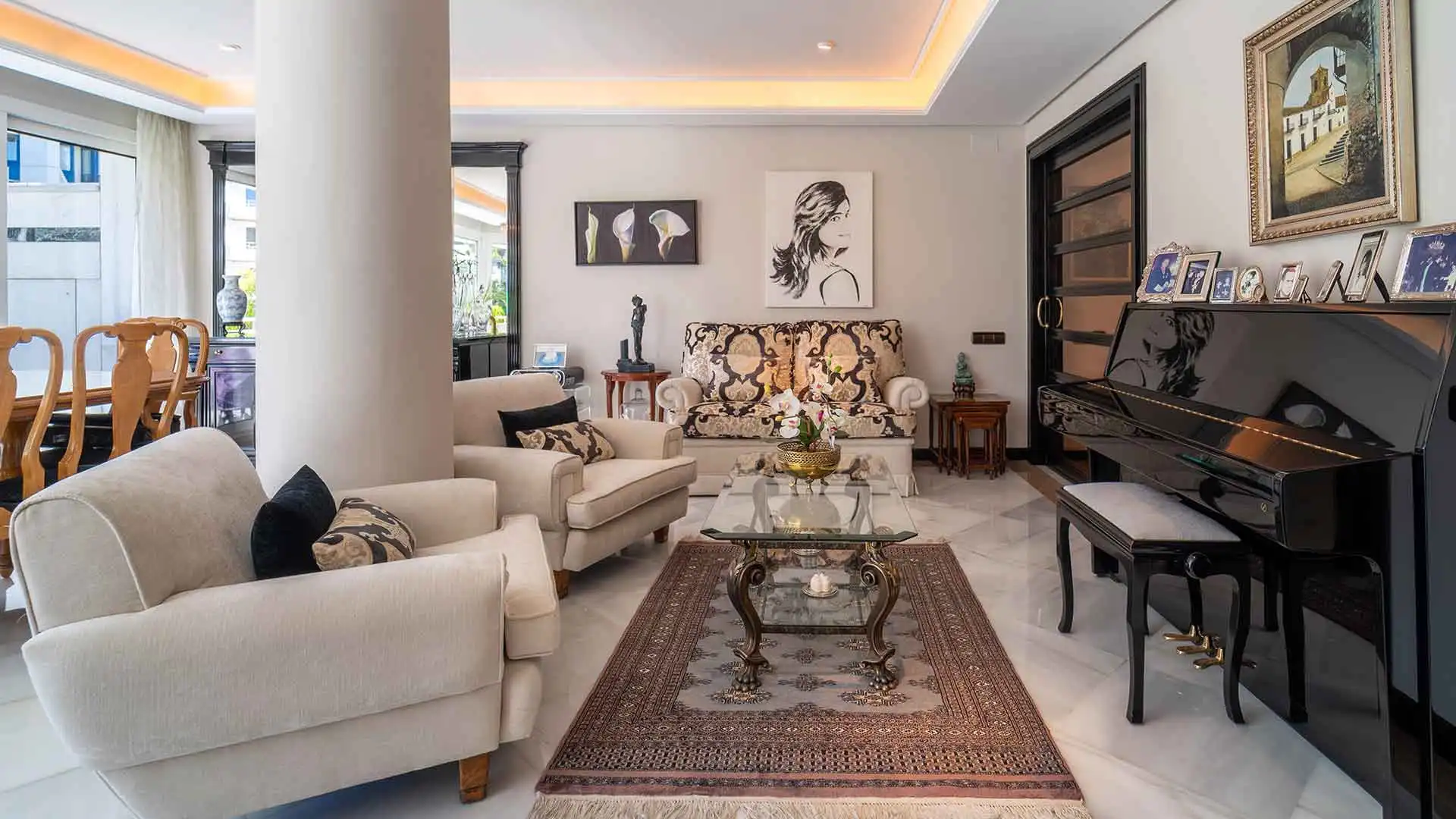 Sala de estar de Apartamento en venta en Marbella con Aire acondicionado, Terraza y Trastero