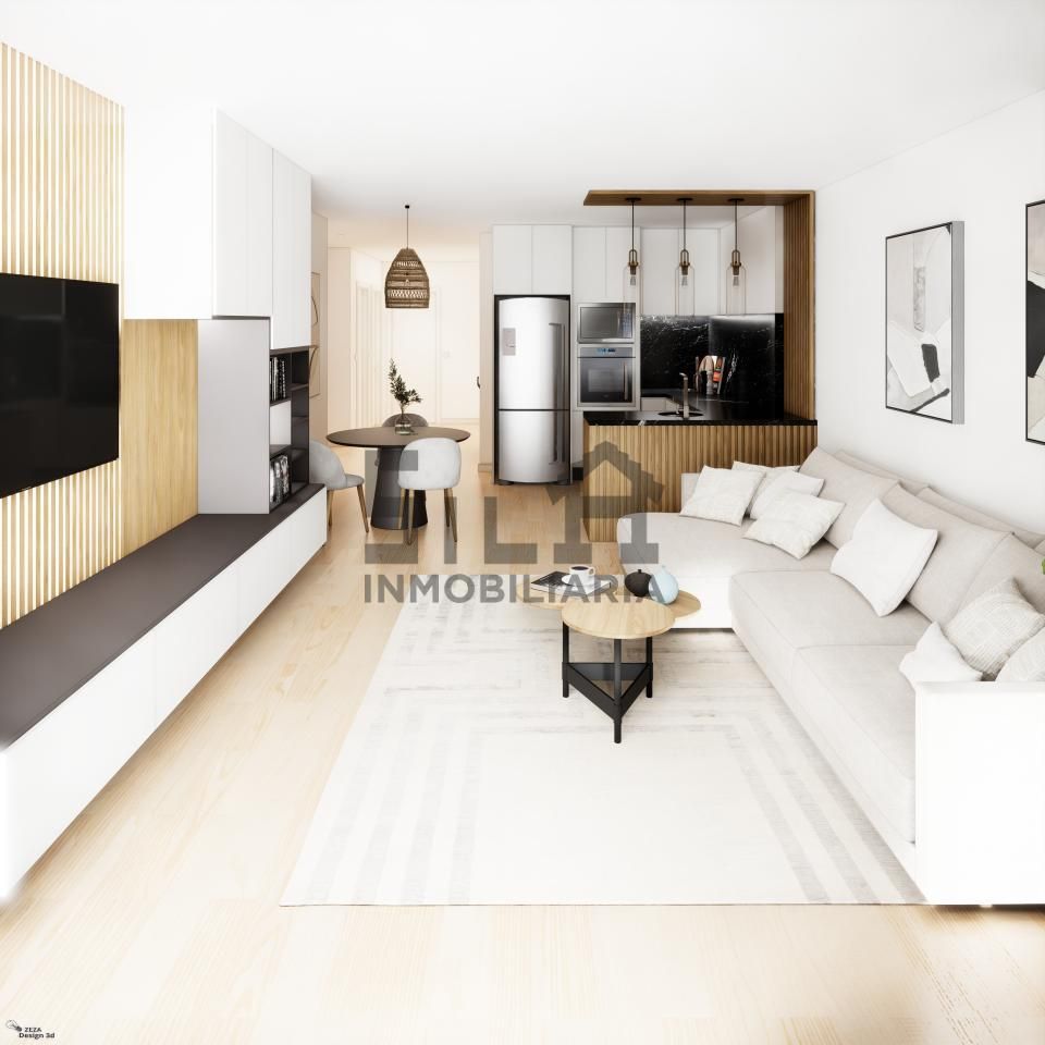 Sala d'estar de Apartament en venda en Sanxenxo amb Calefacció, Terrassa i Traster