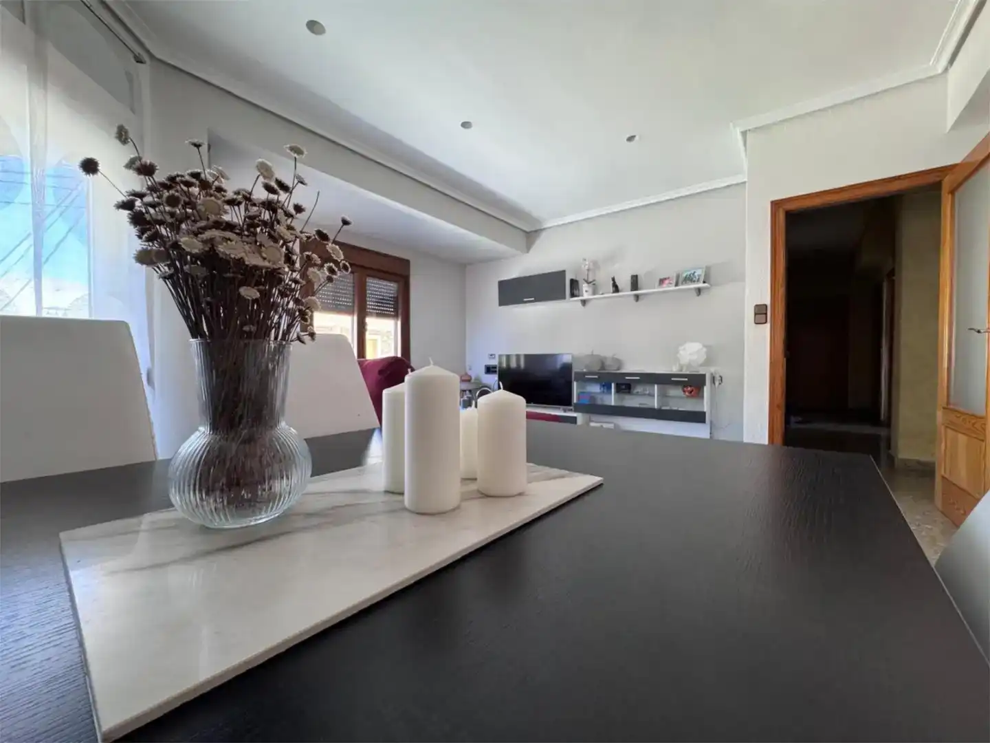 Sala de estar de Piso en venta en Villamalea con Aire acondicionado, Amueblado y Balcón