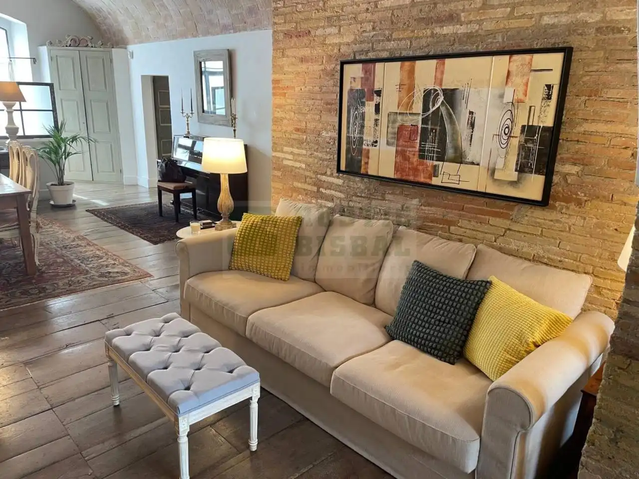 Wohnzimmer von Country house zur Miete in Navata mit Klimaanlage, Heizung und Privatgarten