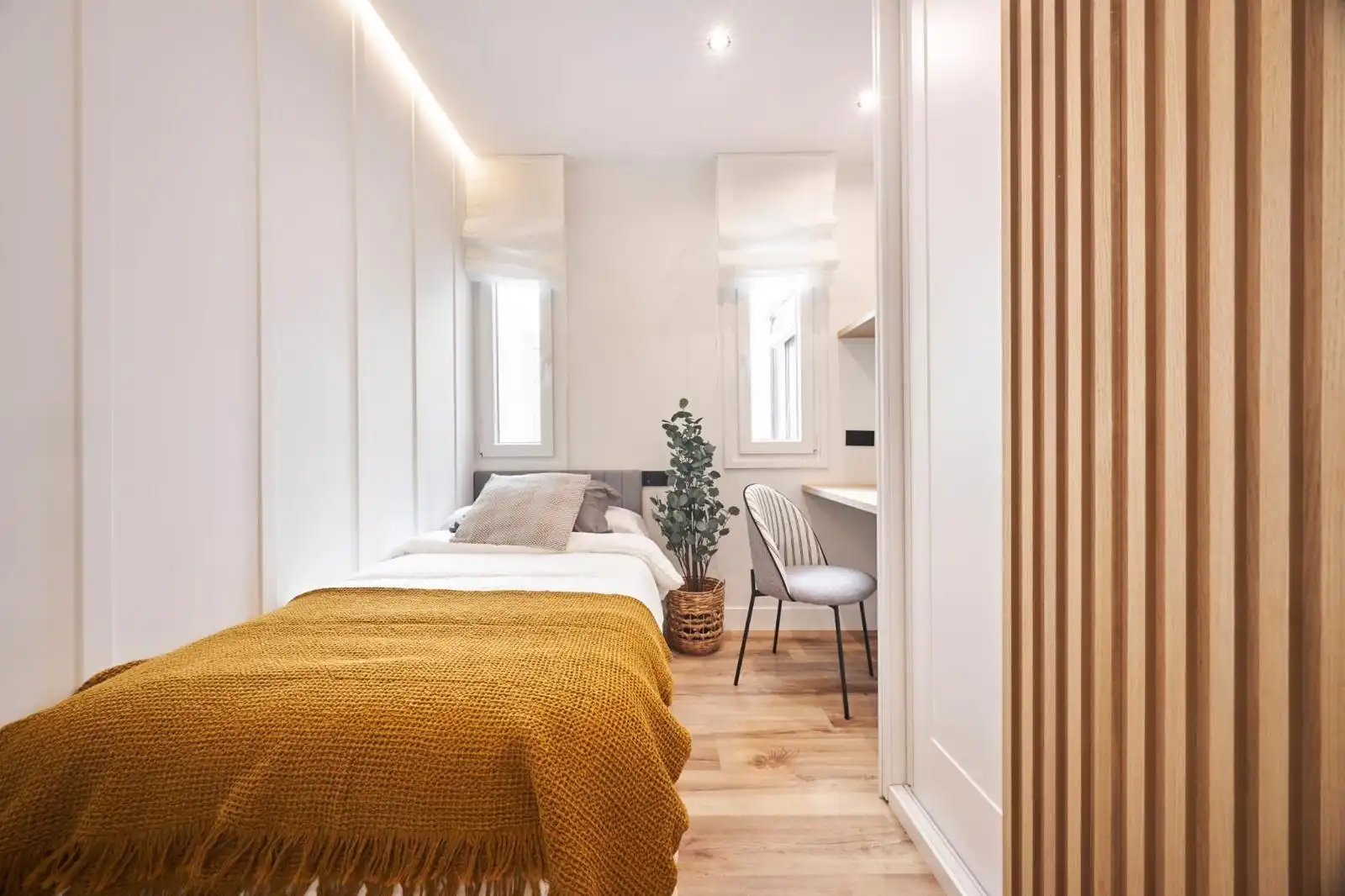 Schlafzimmer von Wohnung zum Verkauf in Madrid mit Klimaanlage, Heizung und Parkett