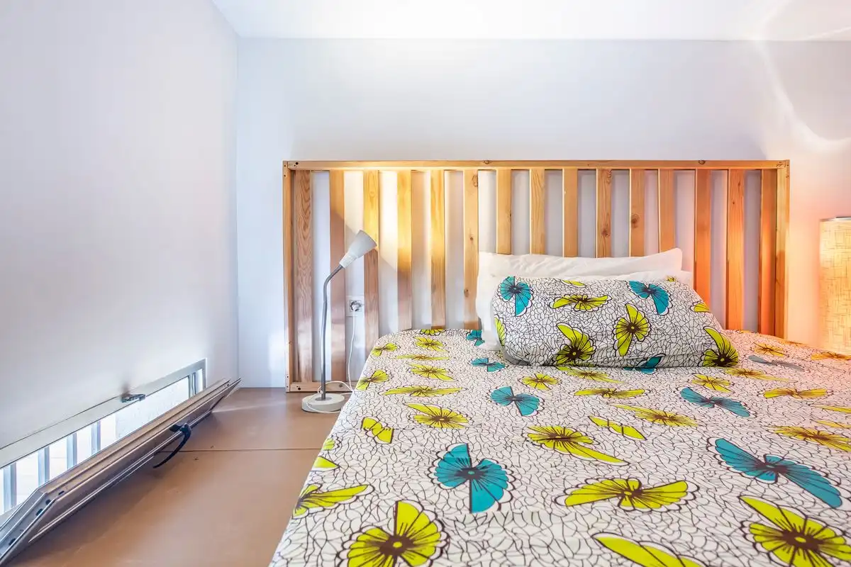 Schlafzimmer von Loft zum Verkauf in Madrid mit Heizung, Privatgarten und Möbliert