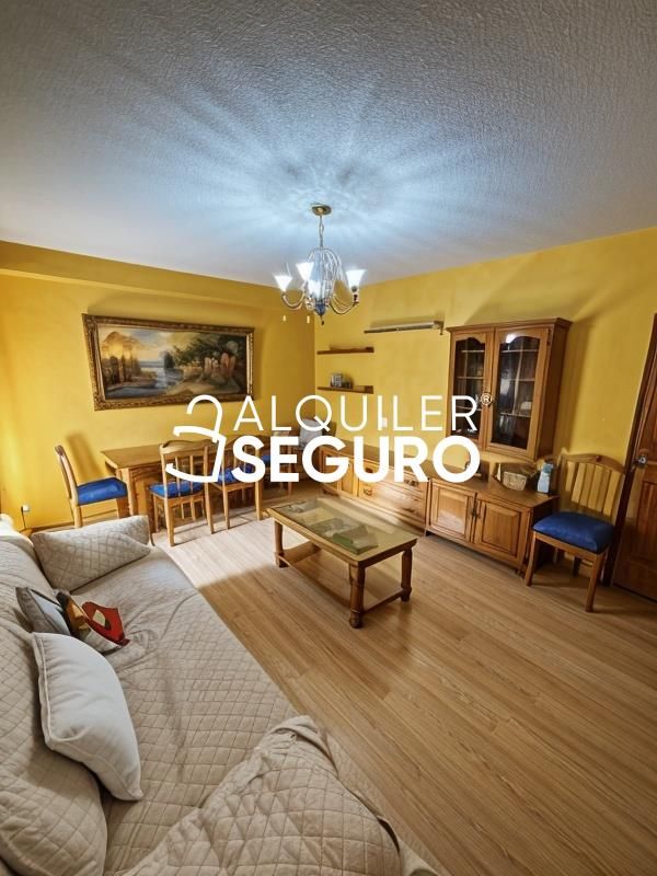 Sala de estar de Piso de alquiler en  Madrid Capital con Aire acondicionado, Calefacción y Terraza