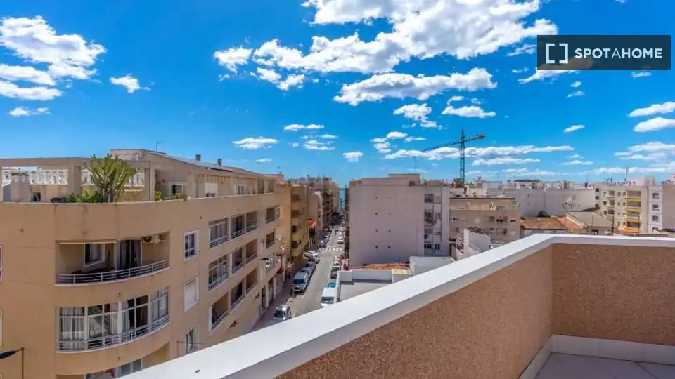 Vista exterior de Apartamento para compartir en Torrevieja con Aire acondicionado, Calefacción y Terraza