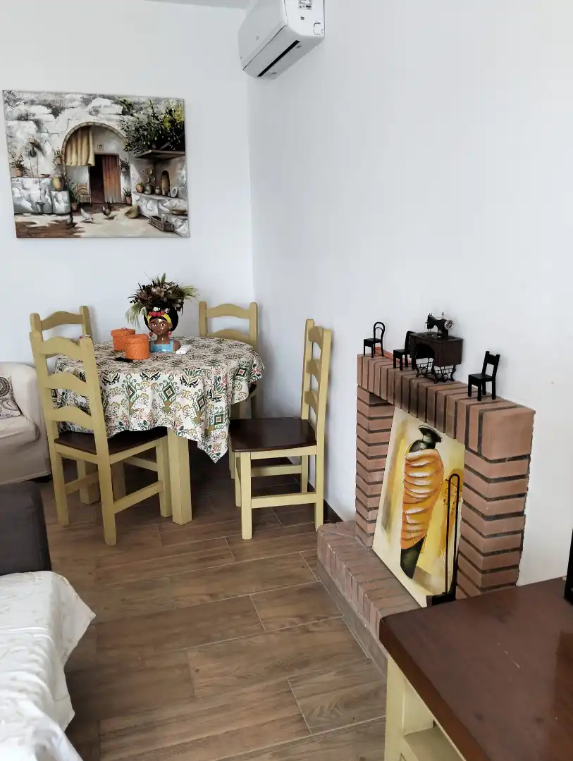 Esszimmer von Haus oder Chalet zur Miete in Conil de la Frontera mit Klimaanlage, Schwimmbad und Möbliert