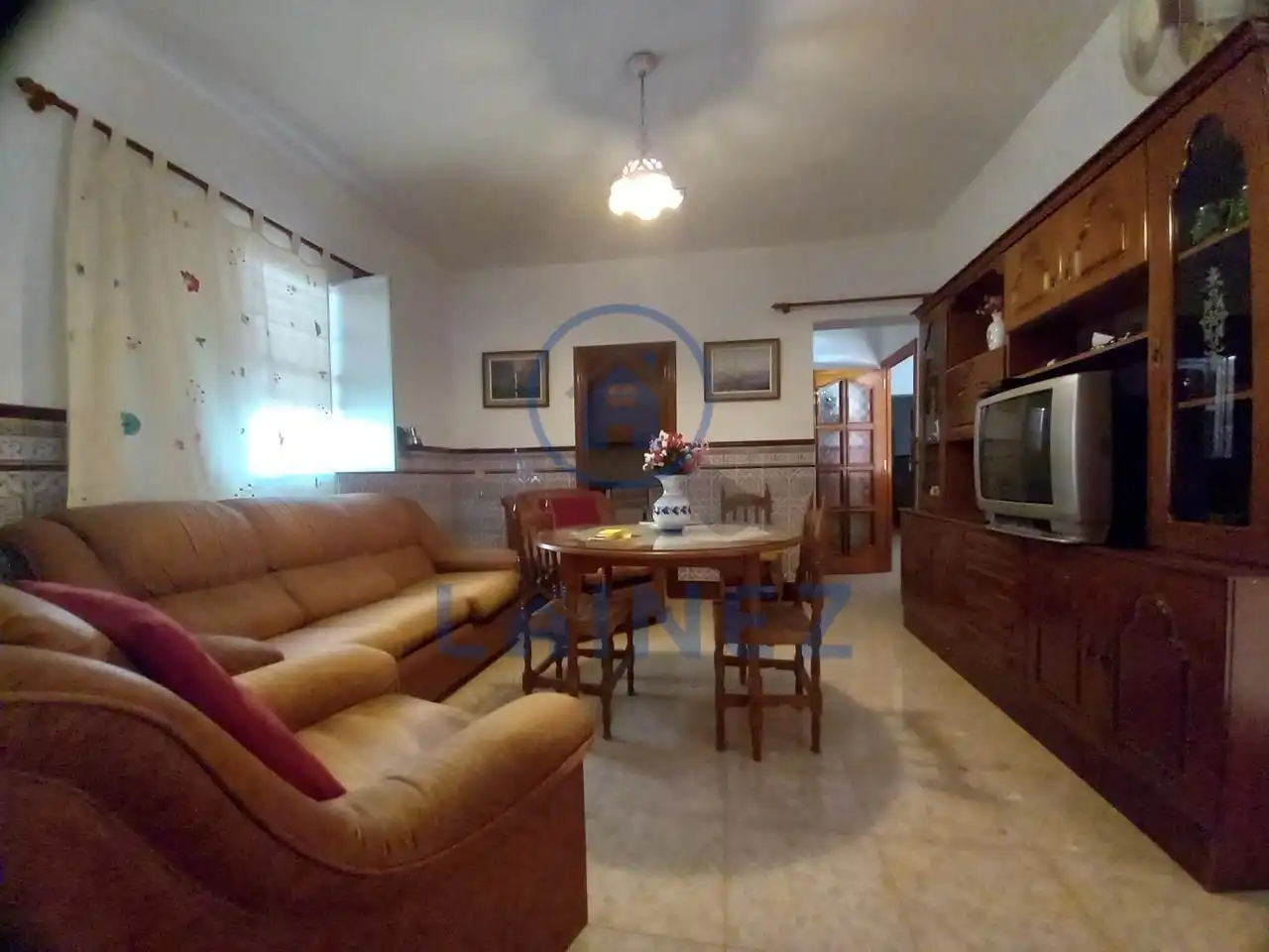 Sala d'estar de Casa o xalet en venda en Puebla de Sancho Pérez amb Jardí privat, Terrassa i Traster