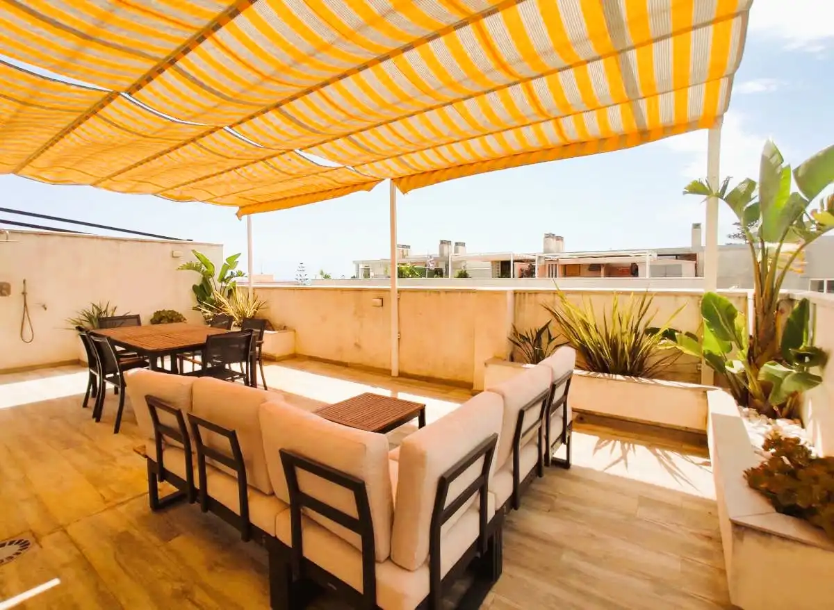 Terraza de Apartamento en venta en Canet d'En Berenguer con Aire acondicionado, Amueblado y Piscina comunitaria