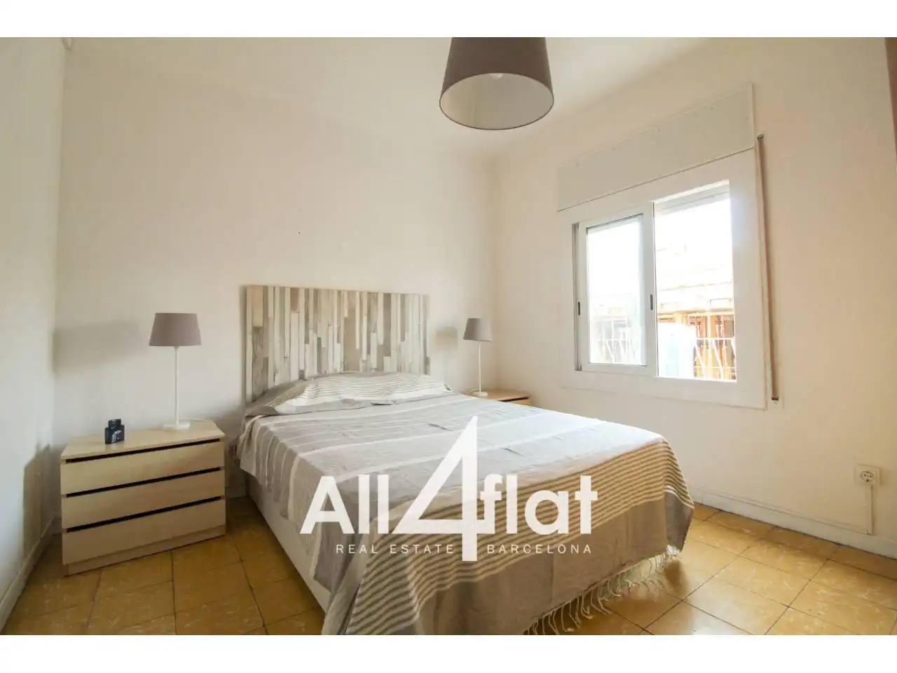 Schlafzimmer von Wohnung zur Miete in L'Hospitalet de Llobregat mit Klimaanlage, Heizung und Möbliert