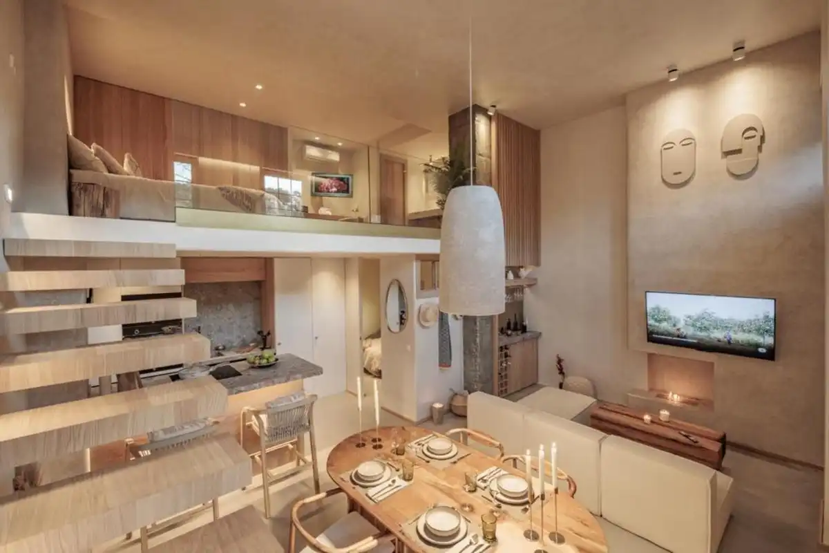 Sala d'estar de Loft en venda en Estepona amb Aire condicionat, Moblat i Internet