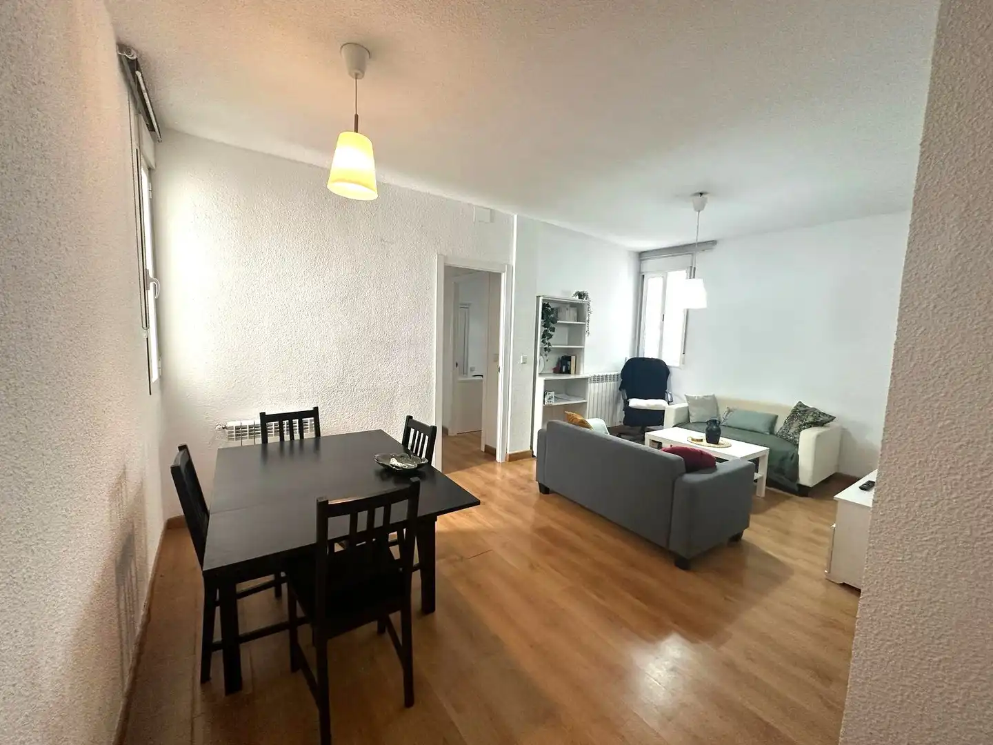Living room of Flat for rent in Madrid  with Air Conditioner, Heating and Parquet flooring