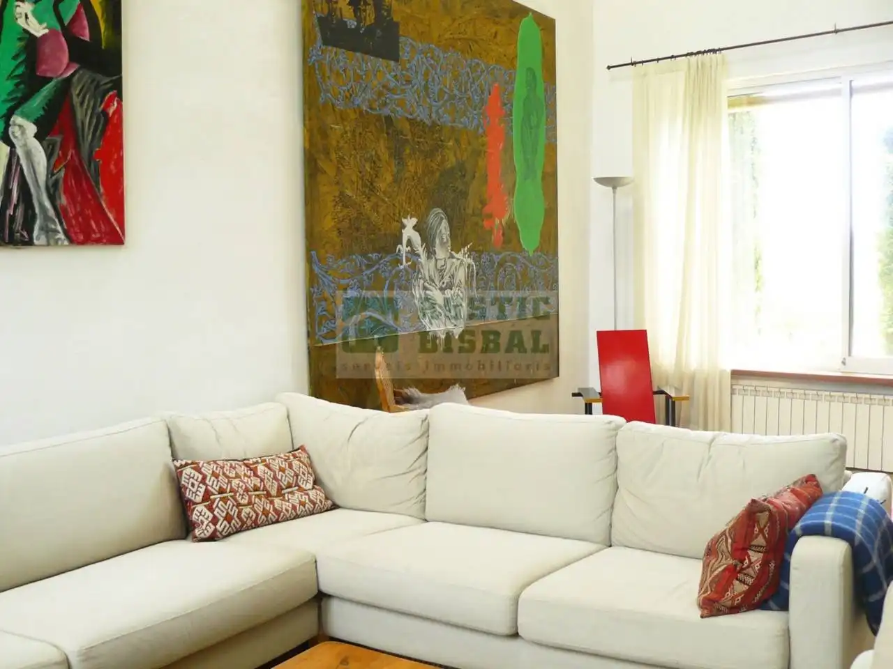 Sala de estar de Finca rústica de alquiler en Madremanya con Calefacción, Jardín privado y Terraza