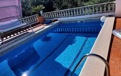 Swimming pool of Single-family semi-detached for sale in Riudarenes  with Terrace and Swimming Pool