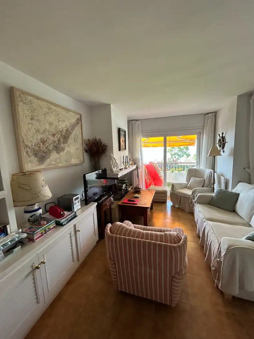 Wohnzimmer von Wohnung zur Miete in Sant Vicenç de Montalt mit Heizung, Möbliert und Ofen