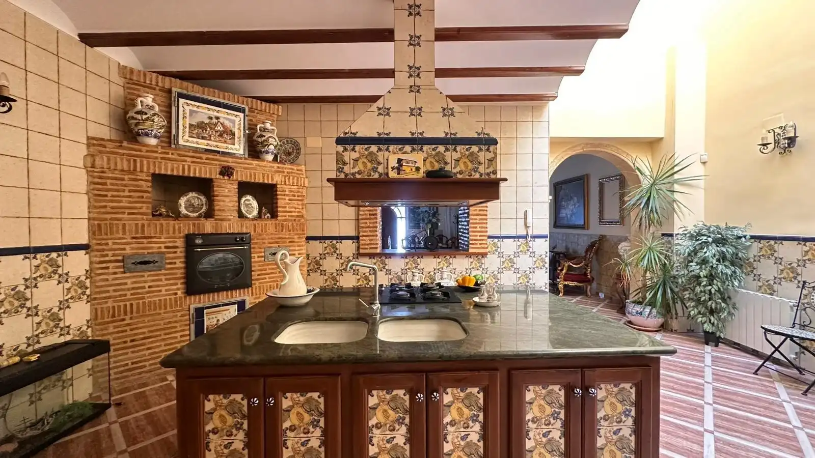 Cuina de Casa o xalet de lloguer en La Pobla Llarga amb Terrassa, Traster i Moblat