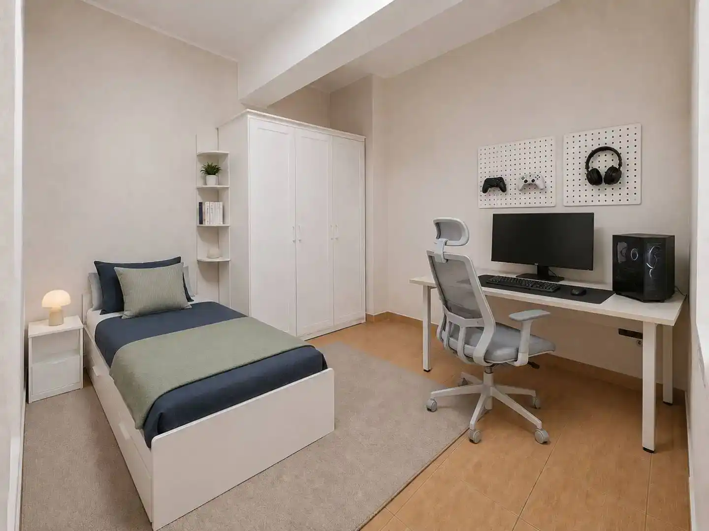 Bedroom of Flat for sale in  Valencia Capital  with Air Conditioner and Balcony